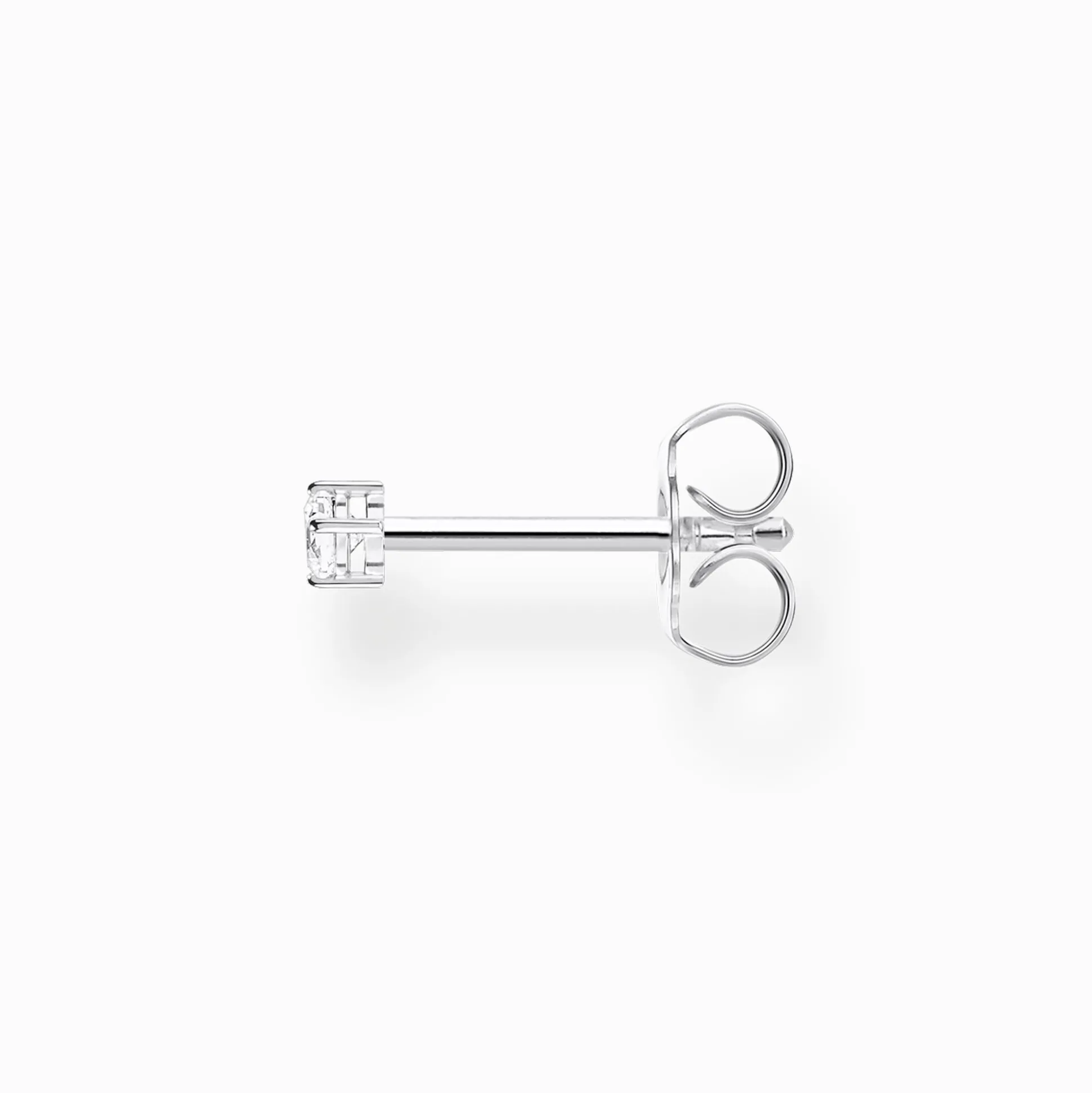 Sale Clou d'oreille unique pierre, petite argent Femme Clous D'oreilles