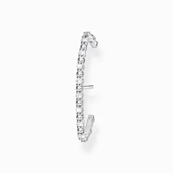 Cheap Clou d'oreille unique pierres blanches argent Femme Clous D'oreilles