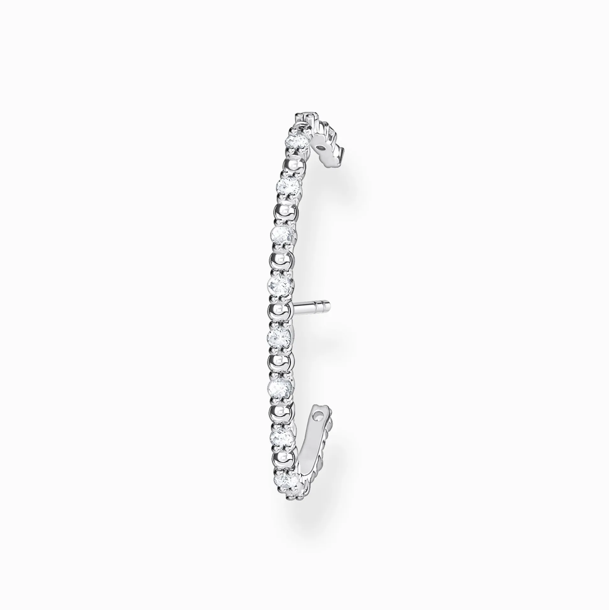 Cheap Clou d'oreille unique pierres blanches argent Femme Clous D'oreilles