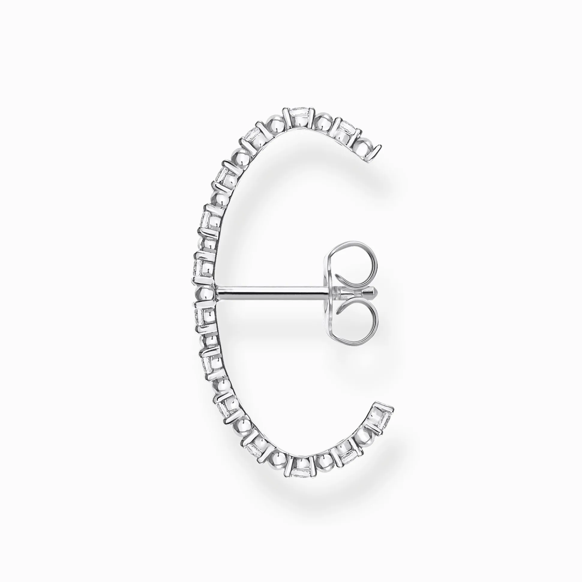 Cheap Clou d'oreille unique pierres blanches argent Femme Clous D'oreilles