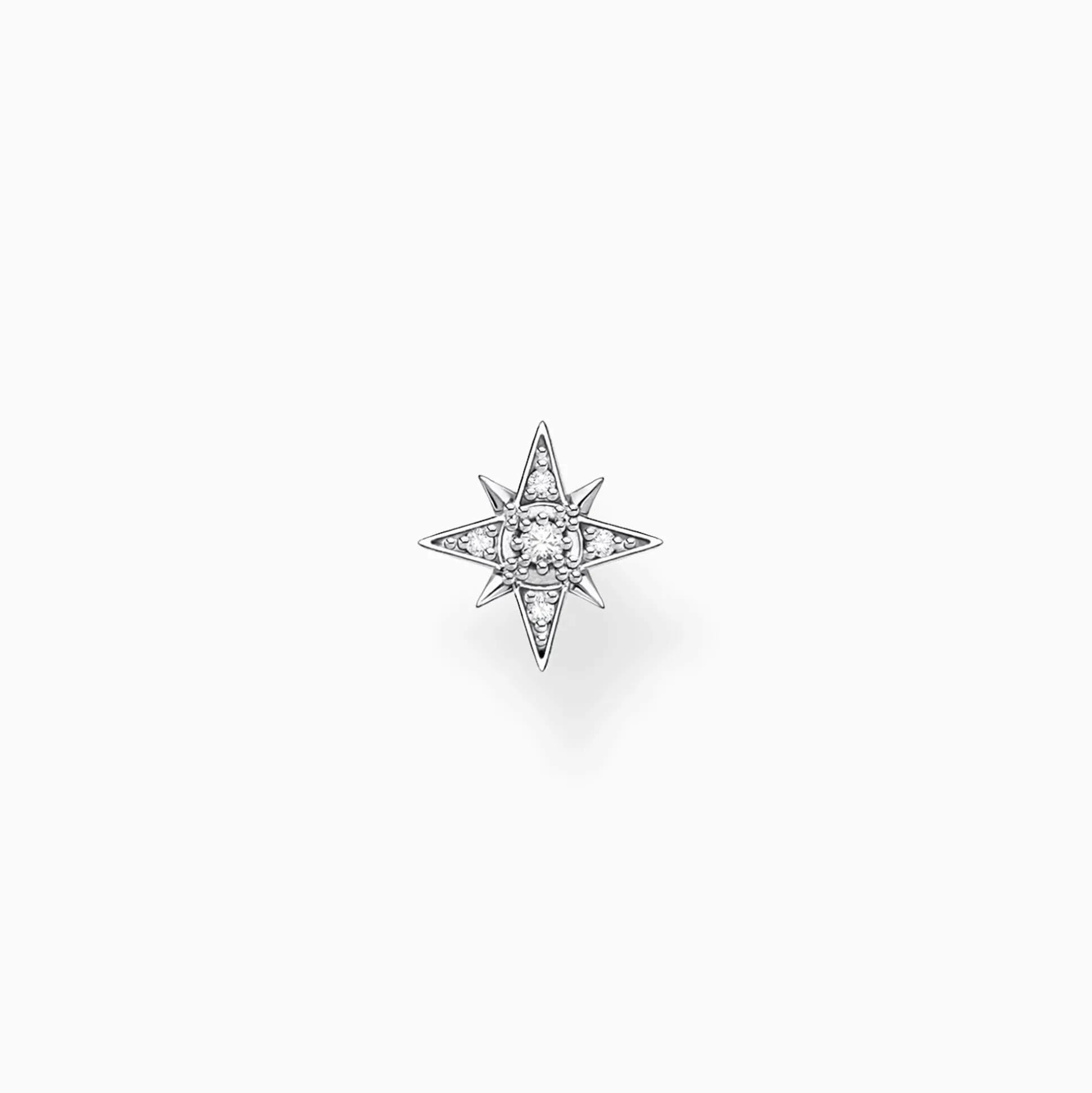 Hot Clou d'oreille unique étoile argent Femme Clous D'oreilles