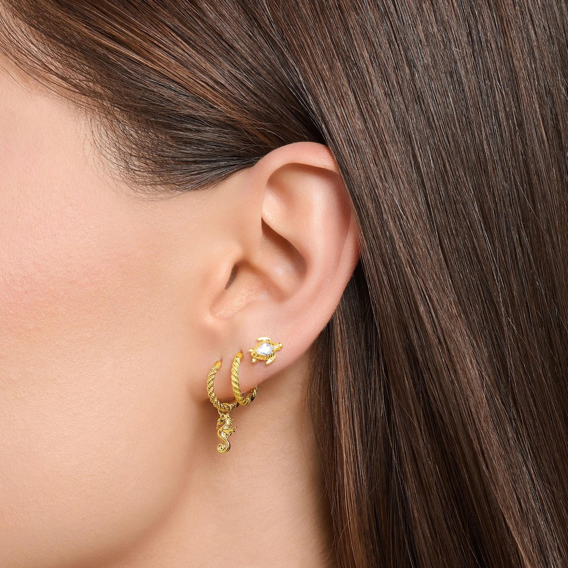 Flash Sale Clou d'oreille unique tortue or Femme Clous D'oreilles