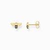 Best Clous d'oreilles abeille Femme Clous D'oreilles|Placage Or 18 Carats - Argent 925