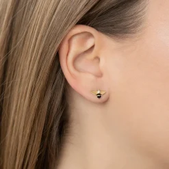 Best Clous d'oreilles abeille Femme Clous D'oreilles|Placage Or 18 Carats - Argent 925