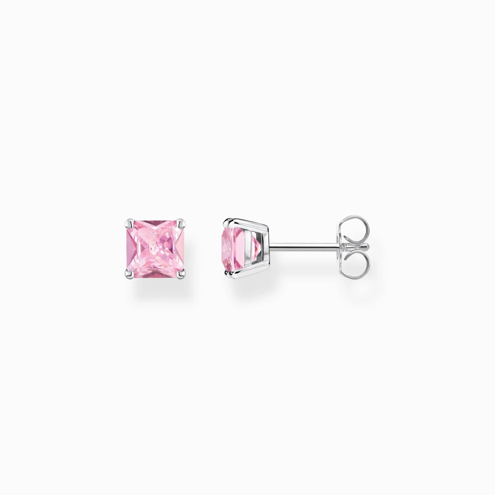 Flash Sale Clous d'oreilles avec pierre rose argent Femme Clous D'oreilles
