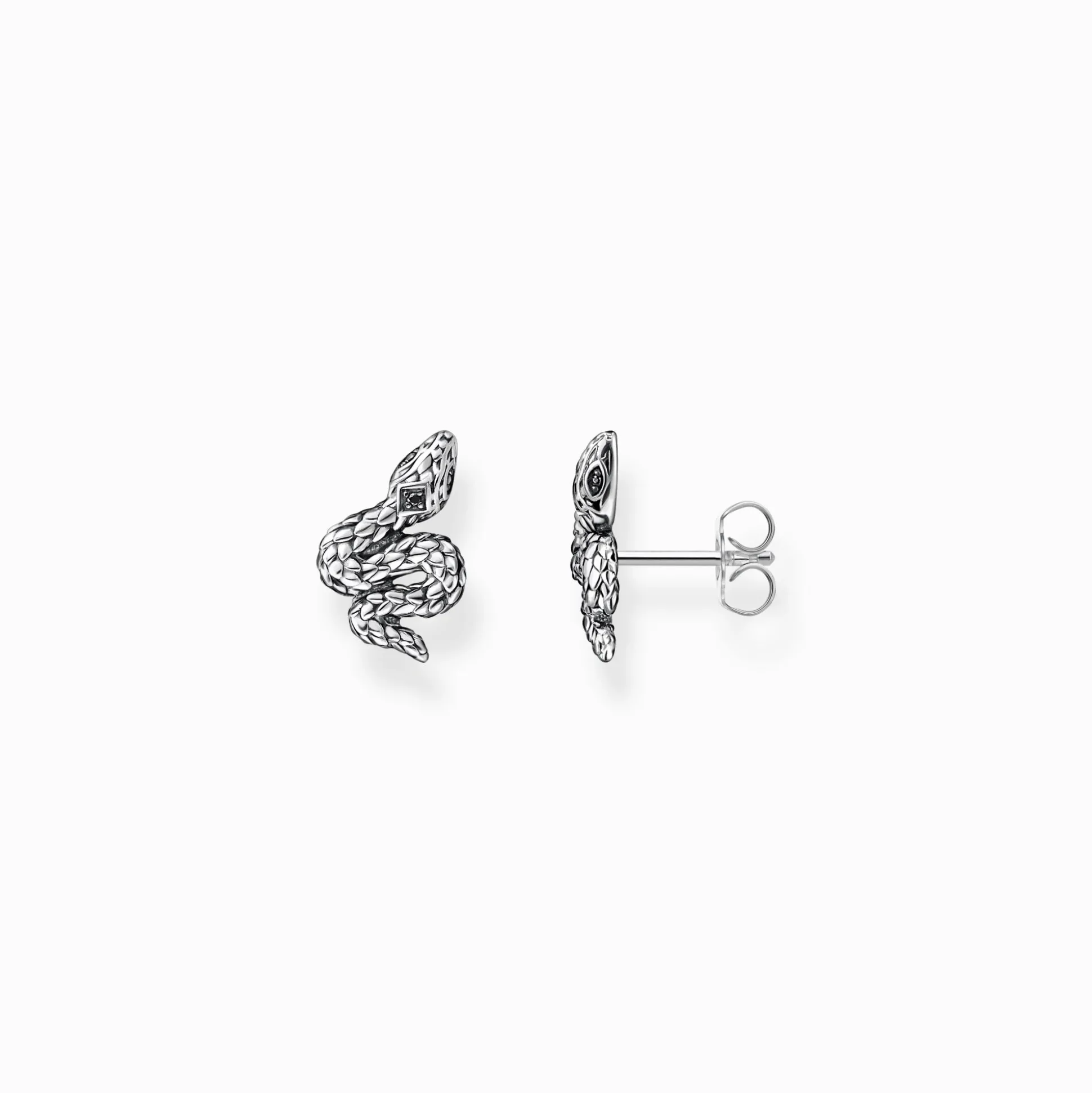 Flash Sale Clous d'oreilles noirci serpent Femme Clous D'oreilles|Clous D’oreilles & Créoles