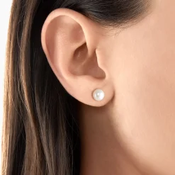 Discount Clous d'oreilles perle or Femme Boucles D'oreilles|Clous D'oreilles