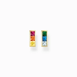 Cheap Clous d'oreilles pierres colorées or Femme Clous D'oreilles