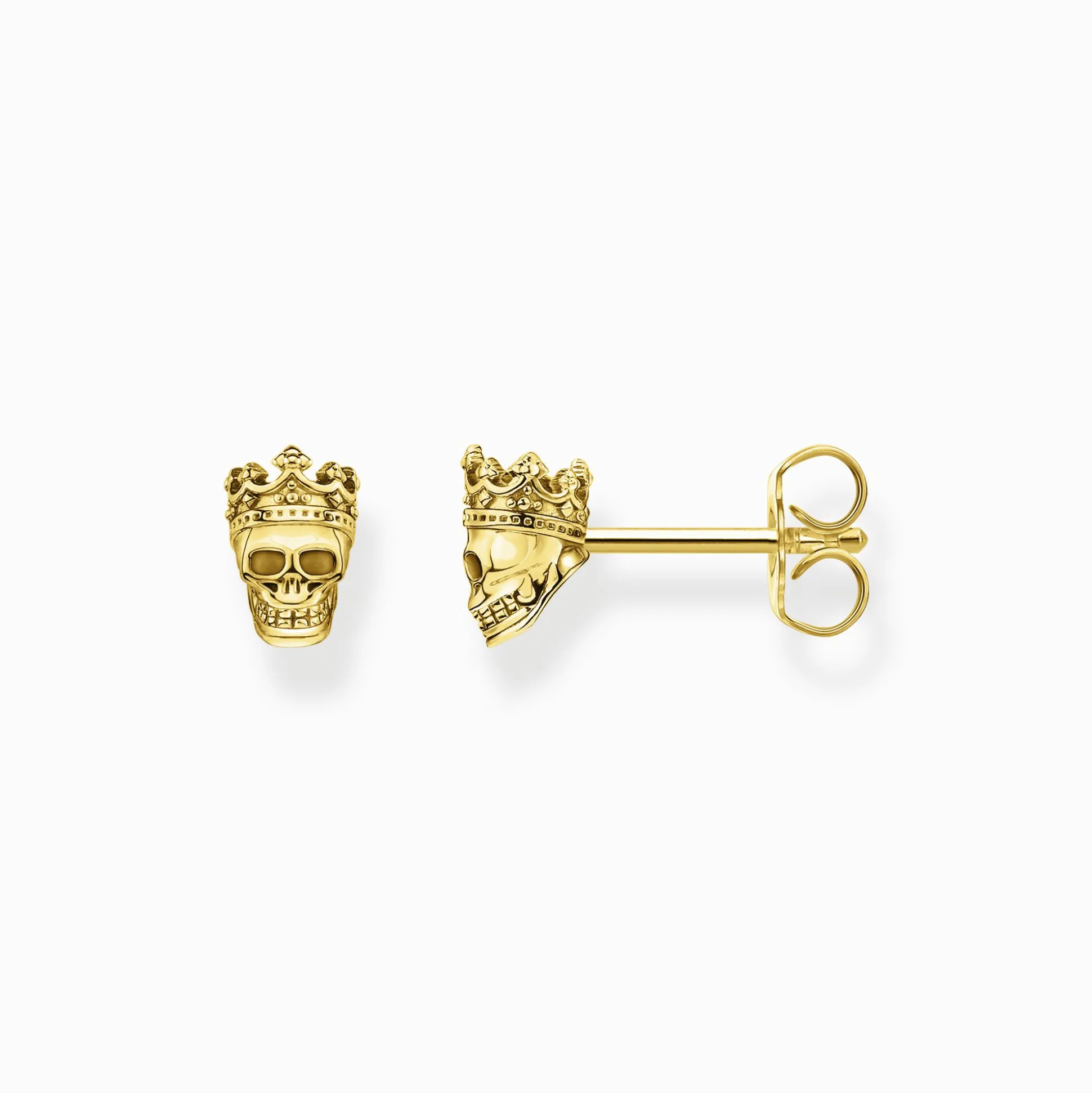 New Clous d'oreilles tête de mort roi or Femme Clous D'oreilles|Clous D’oreilles & Créoles