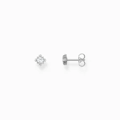 Outlet Clous d'oreilles vintage en argent avec pierre blanche Femme Clous D'oreilles|Argent 925