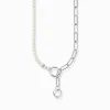 Cheap Collier de perles de culture d’eau douce et chaîne à maillons argent Femme Chaînes & Colliers