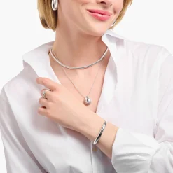 Clearance Collier en argent avec pendentif en forme de goutte organique Femme Chaînes & Colliers|Argent 925