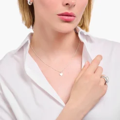 New Collier en argent avec pendentif en forme de cœur Femme Chaînes & Colliers|Argent 925