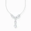 Store Collier en Y avec sept zircons blancs argent Femme Chaînes & Colliers|Argent 925
