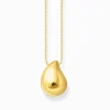Outlet Collier plaqué or avec pendentif en forme de goutte organique Femme Chaînes & Colliers|Placage Or 18 Carats - Argent 925