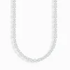 Outlet Collier ras de cou en argent avec zircon blanc Femme Chaînes & Colliers|Argent 925