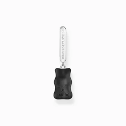 Cheap Créole individuelle à breloque Ours d’Or noir en version moyenne et pierres, argent Femme Créoles|Créoles
