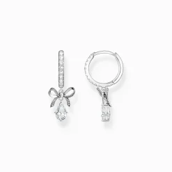 New Créoles avec pendentif en forme de nœud Argent Femme Créoles|Argent 925