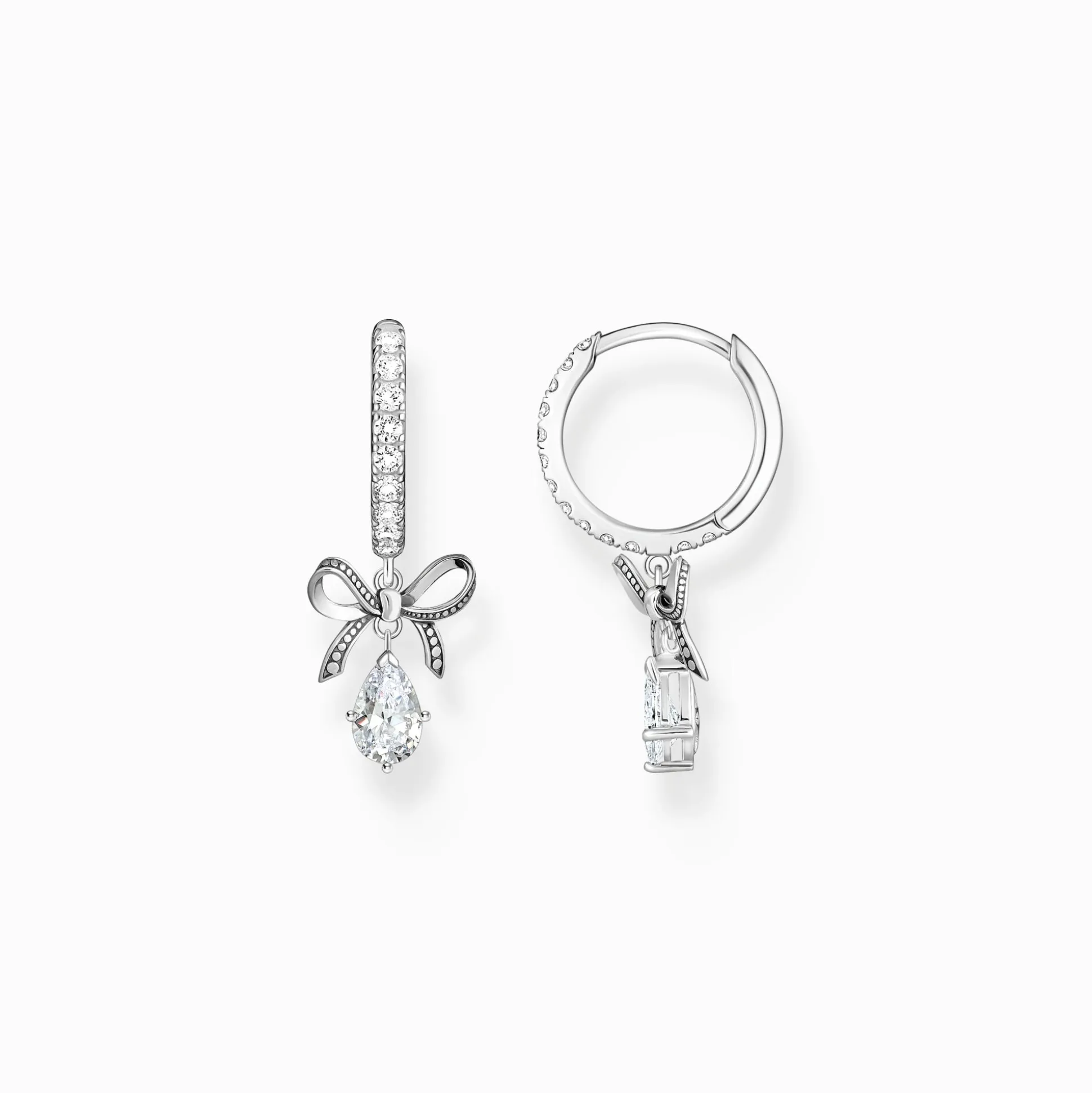 New Créoles avec pendentif en forme de nœud Argent Femme Créoles|Argent 925
