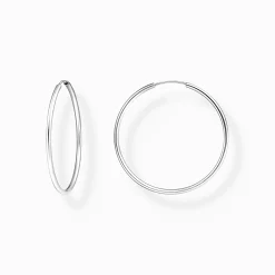 Outlet Créoles de taille moyenne en argent Femme Créoles