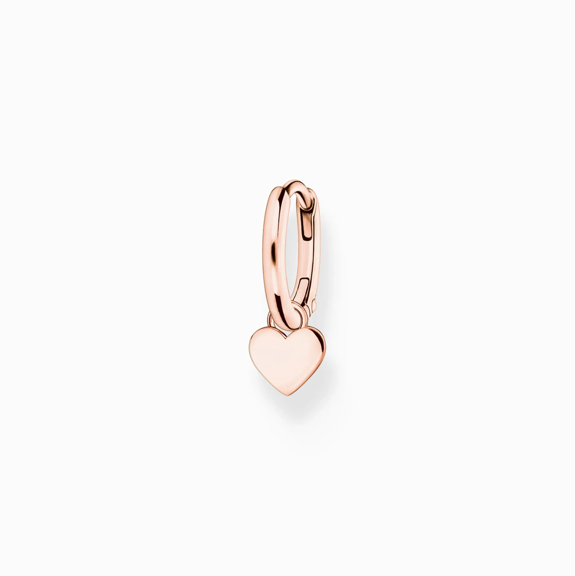 Best Créoleunique avec pendentif coeur or rose Femme Créoles|Placage Or Rose 18 Carats - Argent 925