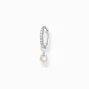 Cheap Créoleunique avec pendentif perles argent Femme Boucles D'oreilles|Créoles