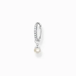 Cheap Créoleunique avec pendentif perles argent Femme Boucles D'oreilles|Créoles