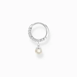 Cheap Créoleunique avec pendentif perles argent Femme Boucles D'oreilles|Créoles