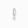 Sale Créoleunique avec pendentif étoile argent Femme Créoles