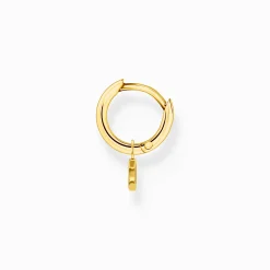 Discount Créoleunique avec pendentif lune or Femme Créoles