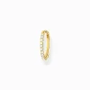 Cheap Créoleunique blanche pierres or Femme Créoles|Placage Or 18 Carats - Argent 925