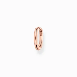 Best Créoleunique classique or rose Femme Créoles|Placage Or Rose 18 Carats - Argent 925