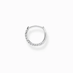 Online Créoleunique pierres blanches argent Femme Créoles