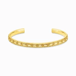 Clearance Fin bracelet rigide doré écailles de crocodile Femme Joncs Et Manchettes|Placage Or 18 Carats - Argent 925