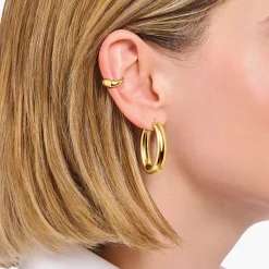 Online Grandes boucles d'oreilles en plaqué or Femme Créoles