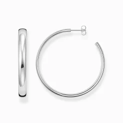 Clearance Grandes créoles Chunky en argent Femme Créoles