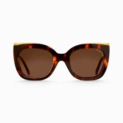 Shop Lunettes de soleil Audrey Cat-Eye havane Femme Lunettes De Soleil