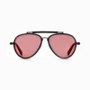 Shop Lunettes de soleil Harrison style aviateur rouge foncé Femme Lunettes De Soleil|Lunettes De Soleil