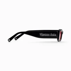 New Lunettes de soleil Kim étroite rectangulaire rouge foncé Femme Lunettes De Soleil|Lunettes De Soleil