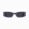 Online Lunettes de soleil Kim étroite rectangulaire violet Femme Lunettes De Soleil