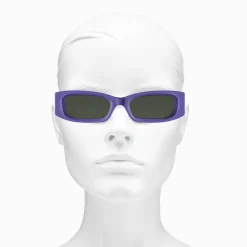 Online Lunettes de soleil Kim étroite rectangulaire violet Femme Lunettes De Soleil