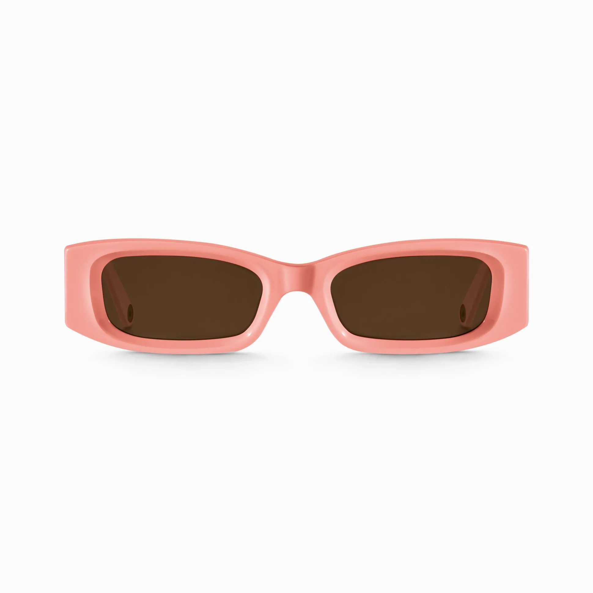 Discount Lunettes de soleil Kim étroite rectangulaire orange clair Femme Lunettes De Soleil