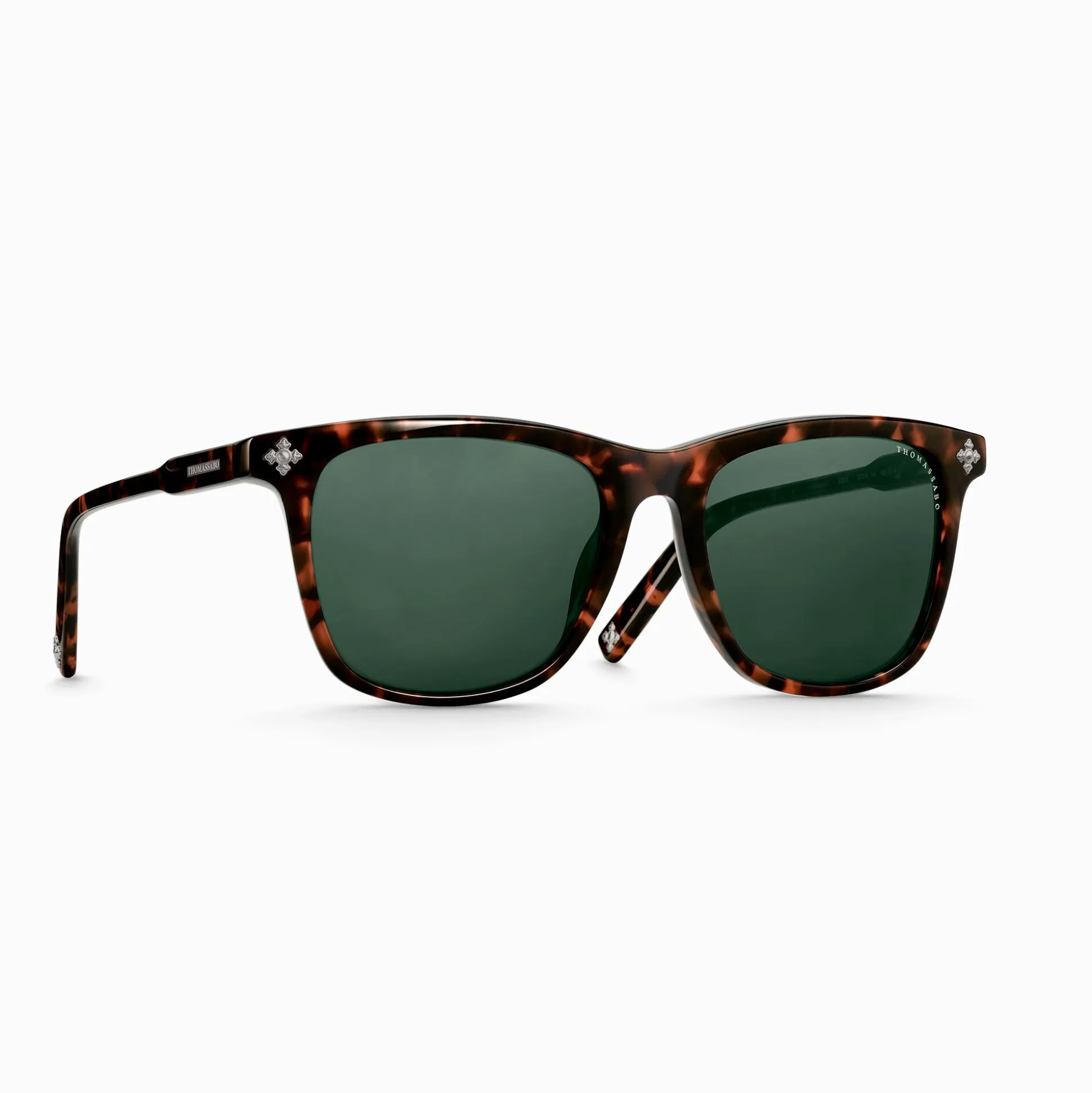 Online Lunettes de soleil Marlon quadratiques croix havane Femme Lunettes De Soleil|Lunettes De Soleil