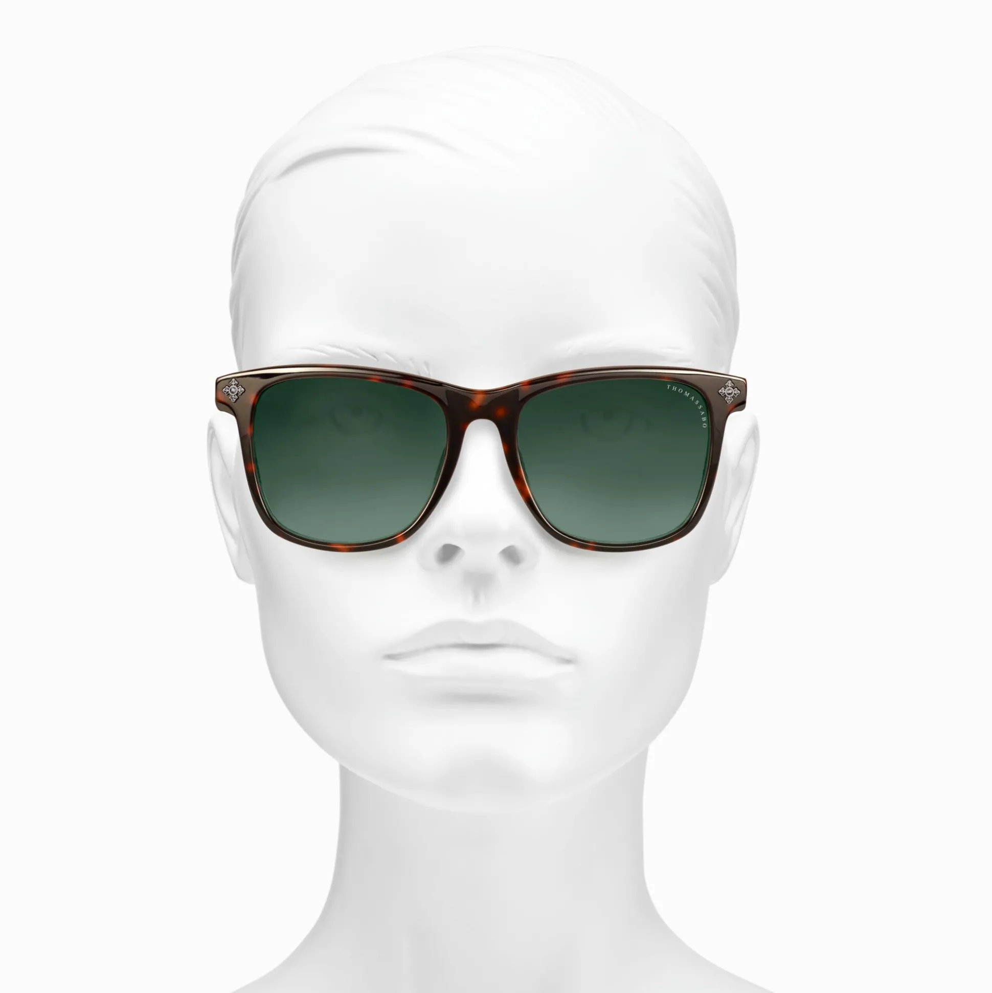 Online Lunettes de soleil Marlon quadratiques croix havane Femme Lunettes De Soleil|Lunettes De Soleil