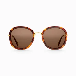 Discount Lunettes de soleil Mia quadratiques havane Femme Lunettes De Soleil