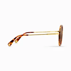 Discount Lunettes de soleil Mia quadratiques havane Femme Lunettes De Soleil
