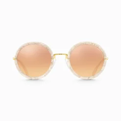 Flash Sale Lunettes de soleil Romy rondes ethnique effet miroir Femme Lunettes De Soleil