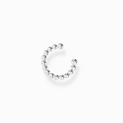 Sale Manchette d’oreille unique perles argent Femme Créoles|Manchettes D'oreilles