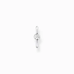 Flash Sale Manchette d’oreille unique pierre blanche argent Femme Créoles|Manchettes D'oreilles