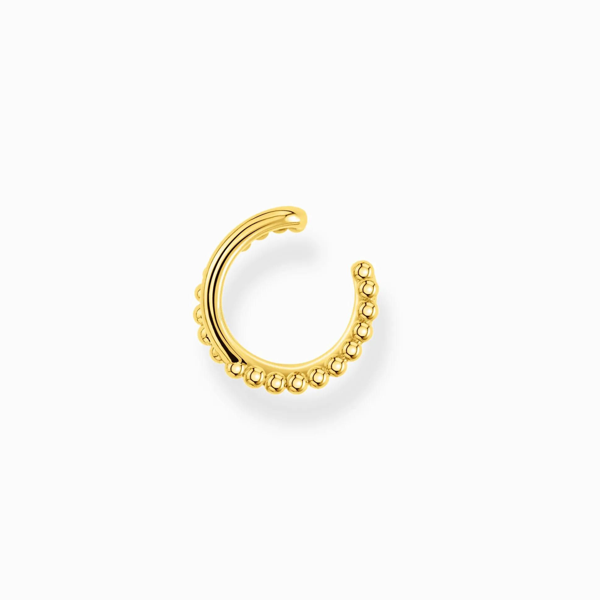 Best Sale Manchette d’oreille unique double billes d'or Femme Créoles|Manchettes D'oreilles
